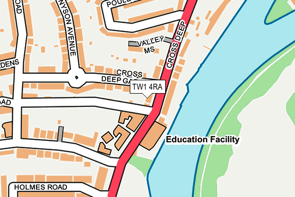 TW1 4RA map - OS OpenMap – Local (Ordnance Survey)