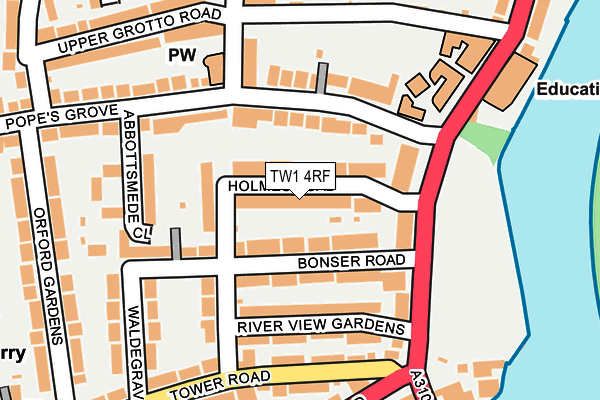TW1 4RF map - OS OpenMap – Local (Ordnance Survey)
