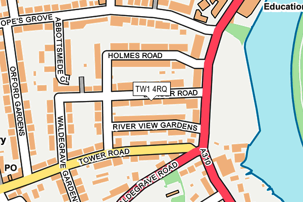 TW1 4RQ map - OS OpenMap – Local (Ordnance Survey)