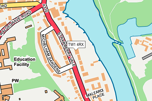 TW1 4RX map - OS OpenMap – Local (Ordnance Survey)