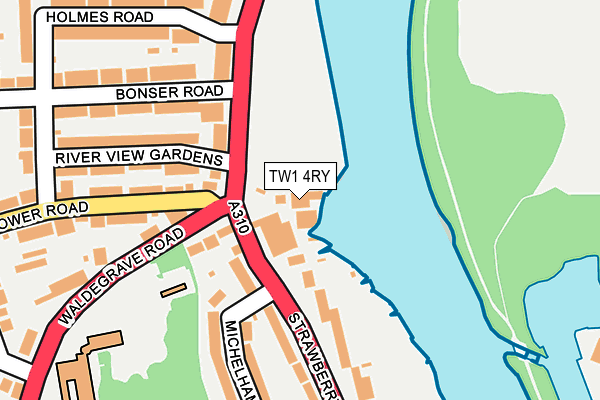 TW1 4RY map - OS OpenMap – Local (Ordnance Survey)