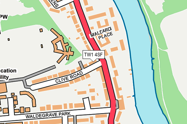TW1 4SF map - OS OpenMap – Local (Ordnance Survey)