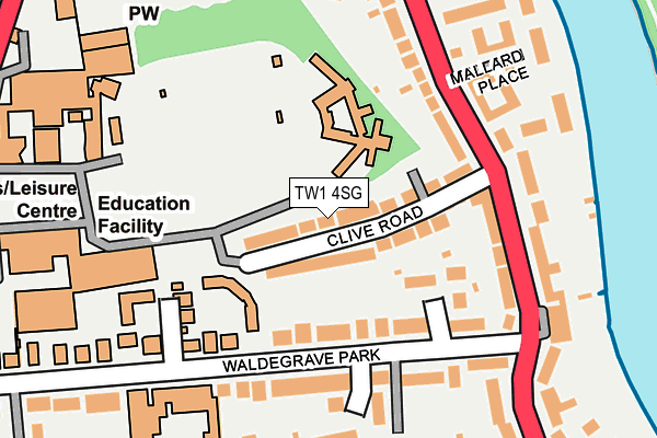TW1 4SG map - OS OpenMap – Local (Ordnance Survey)