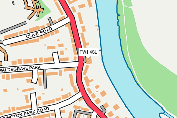 TW1 4SL map - OS OpenMap – Local (Ordnance Survey)
