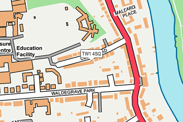 TW1 4SQ map - OS OpenMap – Local (Ordnance Survey)