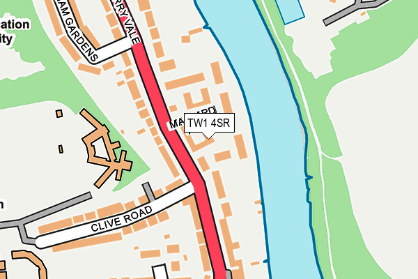 TW1 4SR map - OS OpenMap – Local (Ordnance Survey)