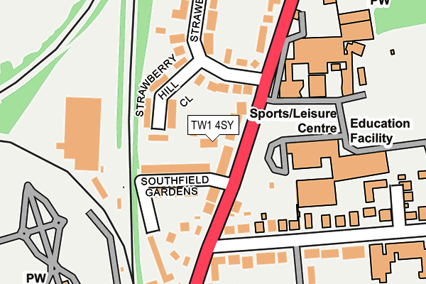 TW1 4SY map - OS OpenMap – Local (Ordnance Survey)