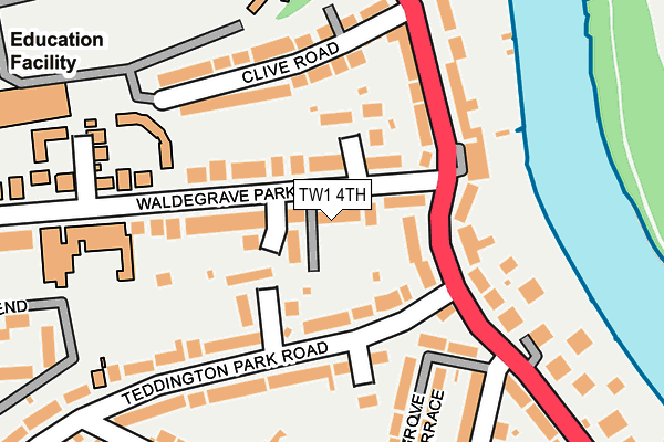 TW1 4TH map - OS OpenMap – Local (Ordnance Survey)