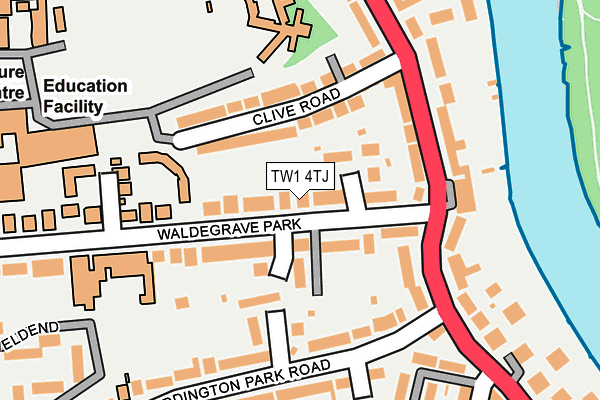 TW1 4TJ map - OS OpenMap – Local (Ordnance Survey)