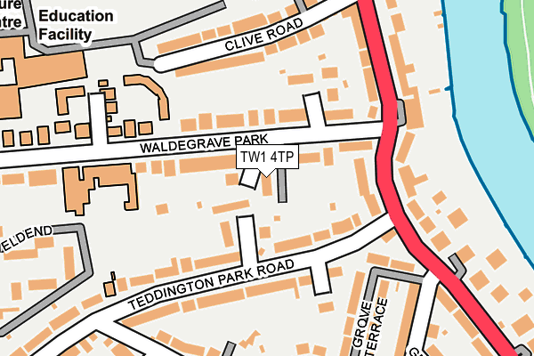 TW1 4TP map - OS OpenMap – Local (Ordnance Survey)