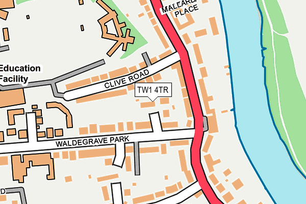 TW1 4TR map - OS OpenMap – Local (Ordnance Survey)