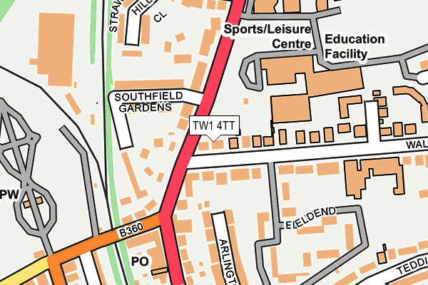 TW1 4TT map - OS OpenMap – Local (Ordnance Survey)