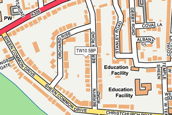TW10 5BP map - OS OpenMap – Local (Ordnance Survey)