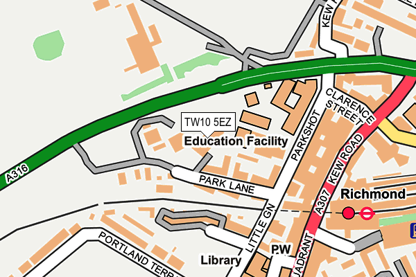 TW10 5EZ map - OS OpenMap – Local (Ordnance Survey)