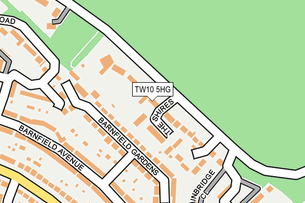 TW10 5HG map - OS OpenMap – Local (Ordnance Survey)