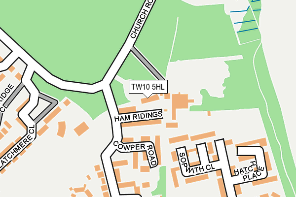 TW10 5HL map - OS OpenMap – Local (Ordnance Survey)