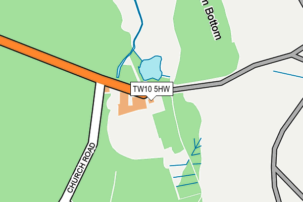 TW10 5HW map - OS OpenMap – Local (Ordnance Survey)