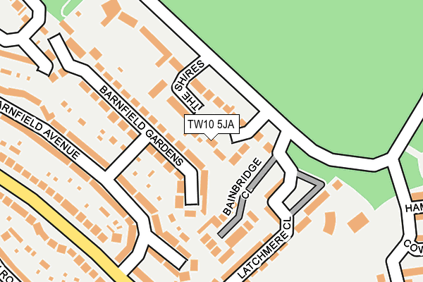 TW10 5JA map - OS OpenMap – Local (Ordnance Survey)