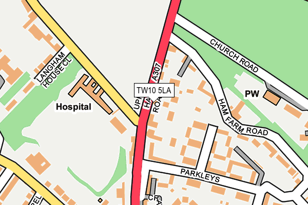 TW10 5LA map - OS OpenMap – Local (Ordnance Survey)