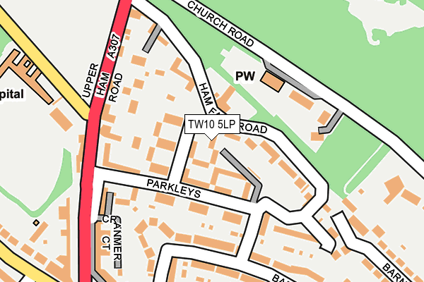 TW10 5LP map - OS OpenMap – Local (Ordnance Survey)