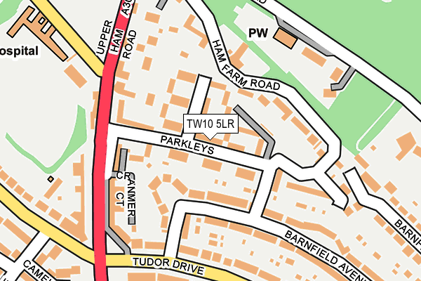 TW10 5LR map - OS OpenMap – Local (Ordnance Survey)