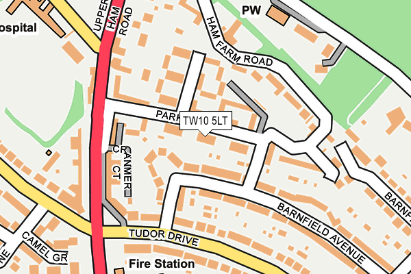 TW10 5LT map - OS OpenMap – Local (Ordnance Survey)