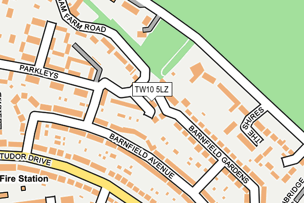 TW10 5LZ map - OS OpenMap – Local (Ordnance Survey)