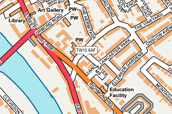 TW10 6AF map - OS OpenMap – Local (Ordnance Survey)