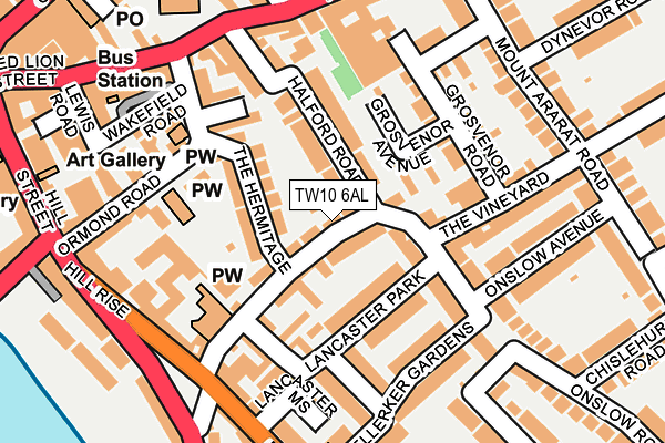 TW10 6AL map - OS OpenMap – Local (Ordnance Survey)