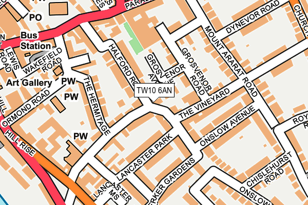 TW10 6AN map - OS OpenMap – Local (Ordnance Survey)
