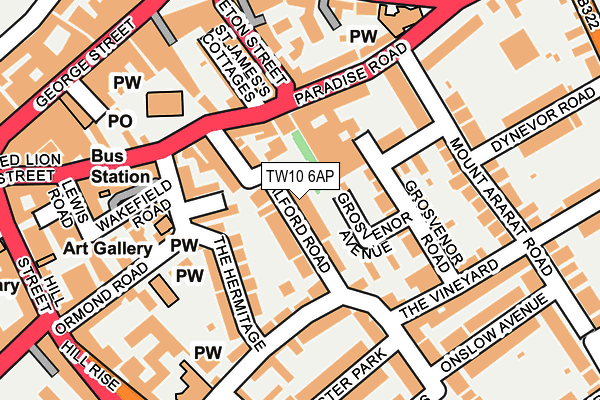 TW10 6AP map - OS OpenMap – Local (Ordnance Survey)