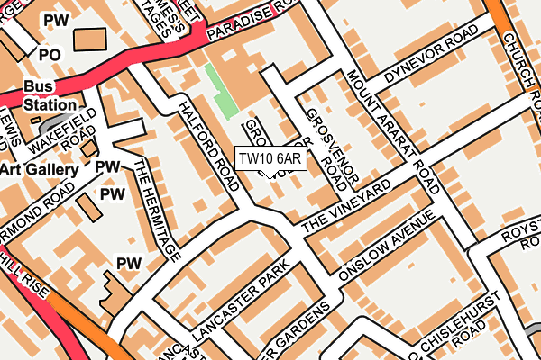TW10 6AR map - OS OpenMap – Local (Ordnance Survey)