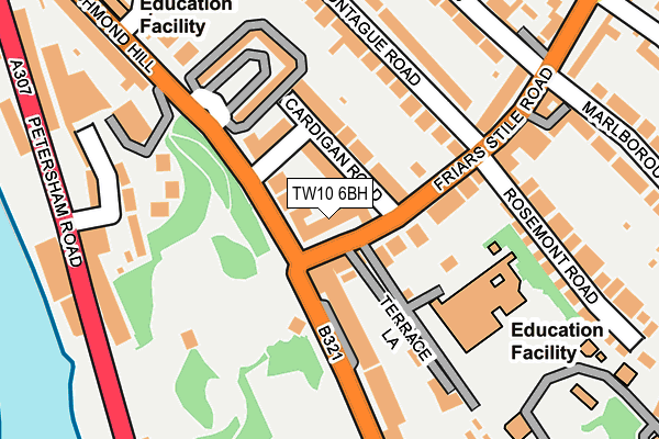 TW10 6BH map - OS OpenMap – Local (Ordnance Survey)