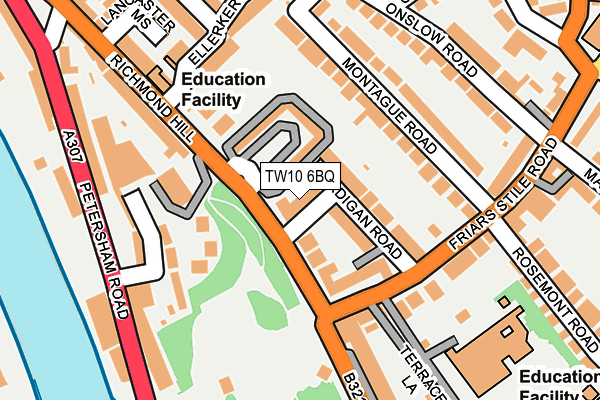 TW10 6BQ map - OS OpenMap – Local (Ordnance Survey)