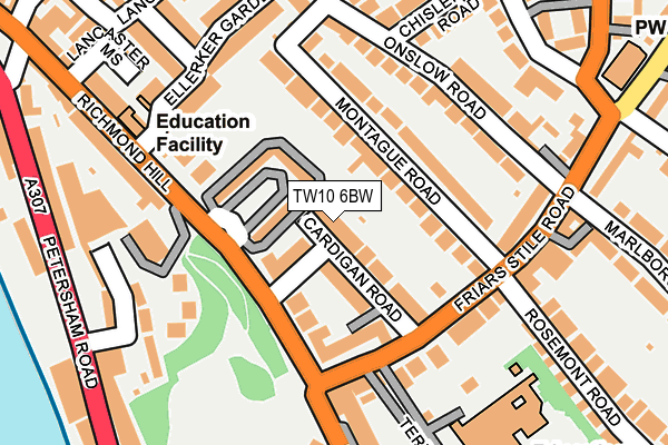 TW10 6BW map - OS OpenMap – Local (Ordnance Survey)