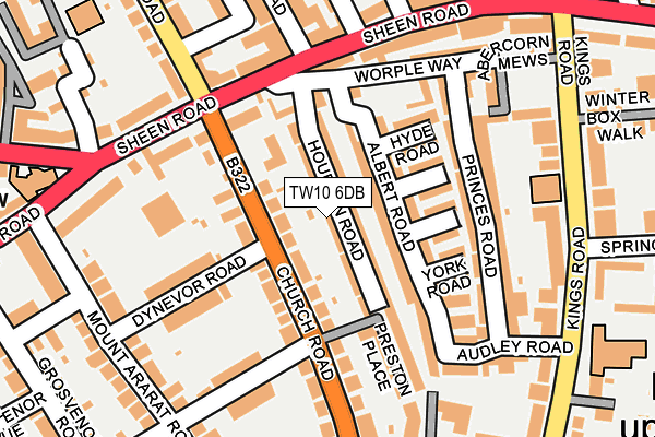 TW10 6DB map - OS OpenMap – Local (Ordnance Survey)