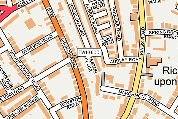 TW10 6DD map - OS OpenMap – Local (Ordnance Survey)