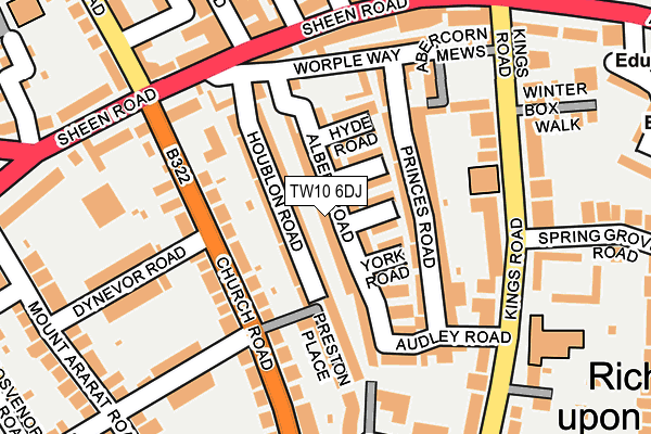 TW10 6DJ map - OS OpenMap – Local (Ordnance Survey)