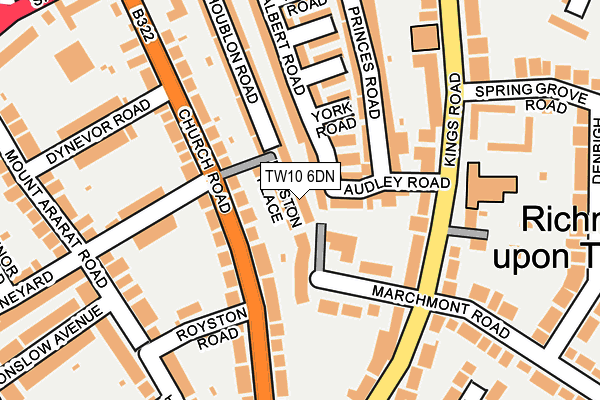 TW10 6DN map - OS OpenMap – Local (Ordnance Survey)