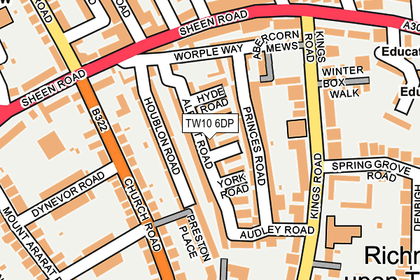 TW10 6DP map - OS OpenMap – Local (Ordnance Survey)