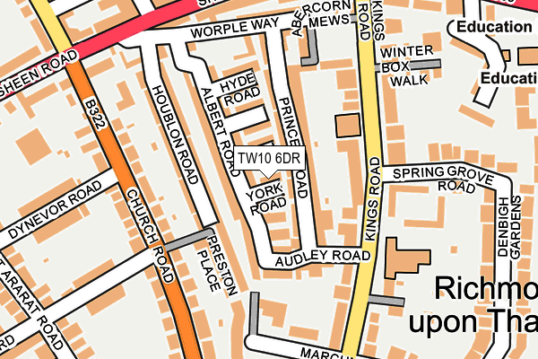 TW10 6DR map - OS OpenMap – Local (Ordnance Survey)