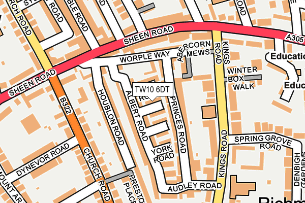 TW10 6DT map - OS OpenMap – Local (Ordnance Survey)