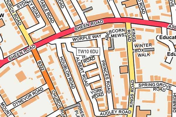 TW10 6DU map - OS OpenMap – Local (Ordnance Survey)