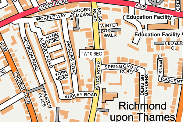 TW10 6EG map - OS OpenMap – Local (Ordnance Survey)