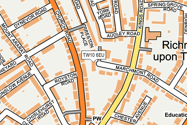 TW10 6EU map - OS OpenMap – Local (Ordnance Survey)