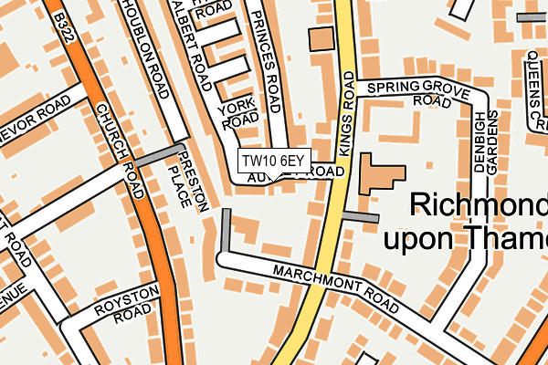 TW10 6EY map - OS OpenMap – Local (Ordnance Survey)