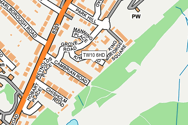 TW10 6HD map - OS OpenMap – Local (Ordnance Survey)