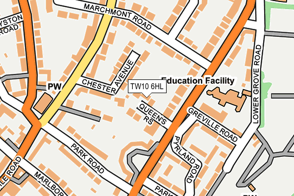 TW10 6HL map - OS OpenMap – Local (Ordnance Survey)