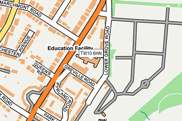 TW10 6HN map - OS OpenMap – Local (Ordnance Survey)