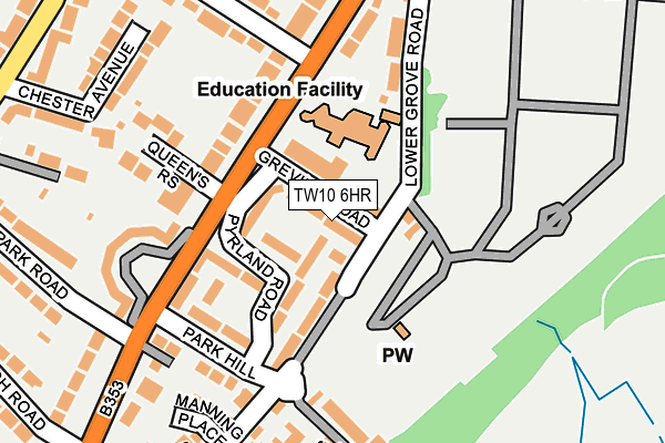TW10 6HR map - OS OpenMap – Local (Ordnance Survey)
